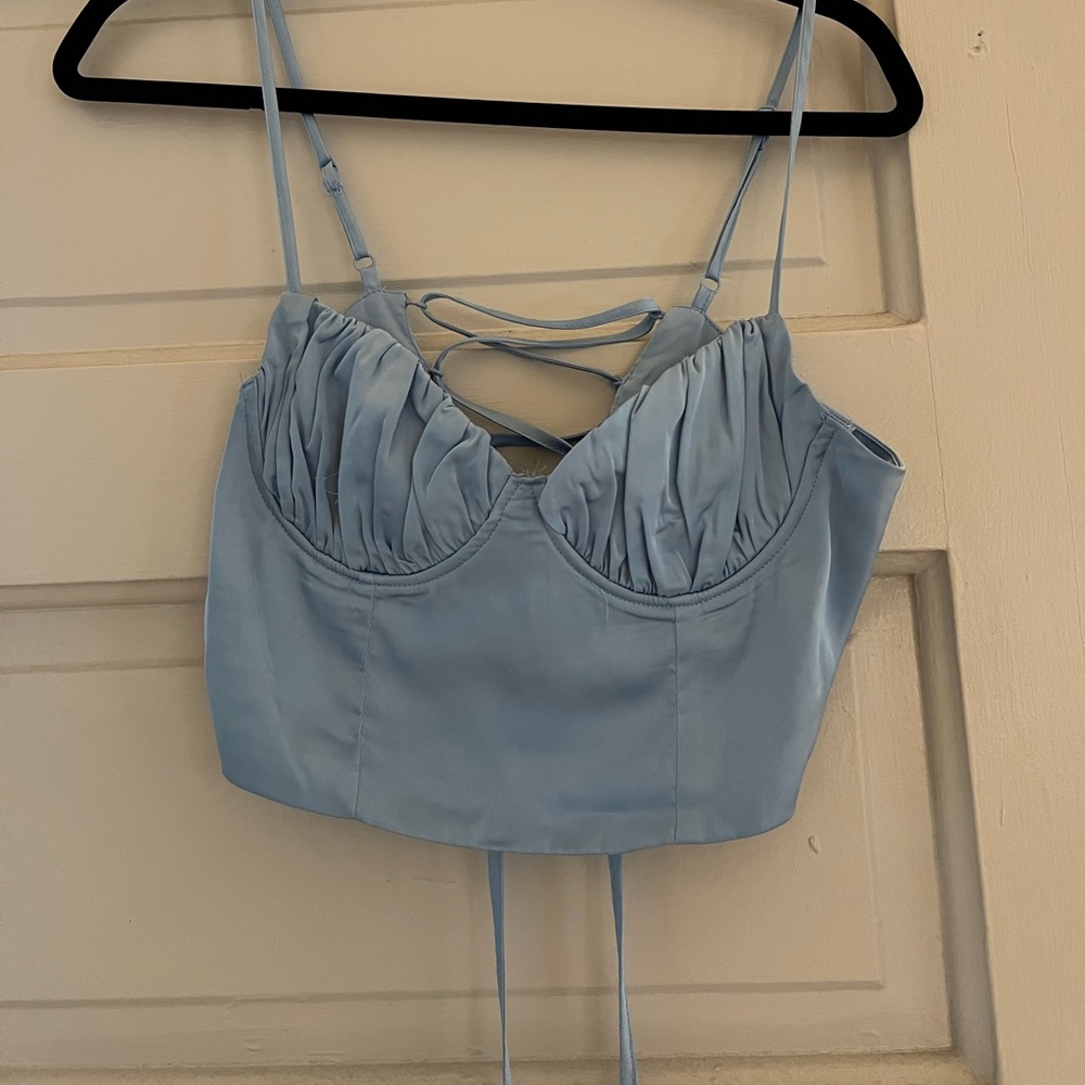 Blue crop top from SHEIN